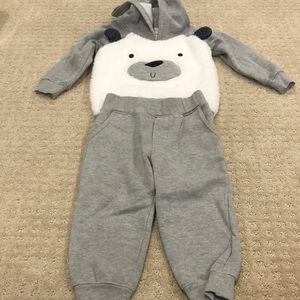 Kids Headquarters Teddy Bear Sweatsuit 24M